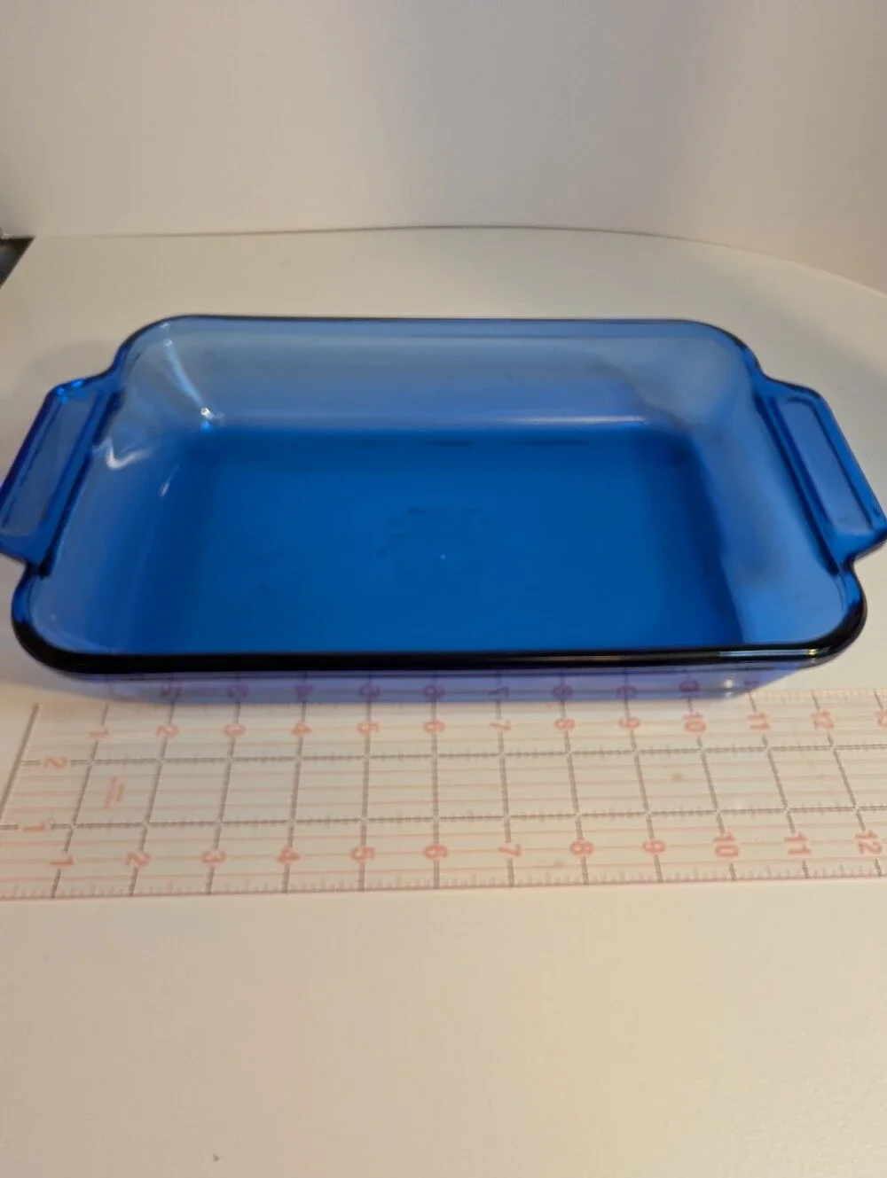 Anchor Hocking Blue Glass Rectangular Baking Dish with Handles